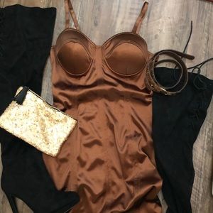Bodycon bronze dress